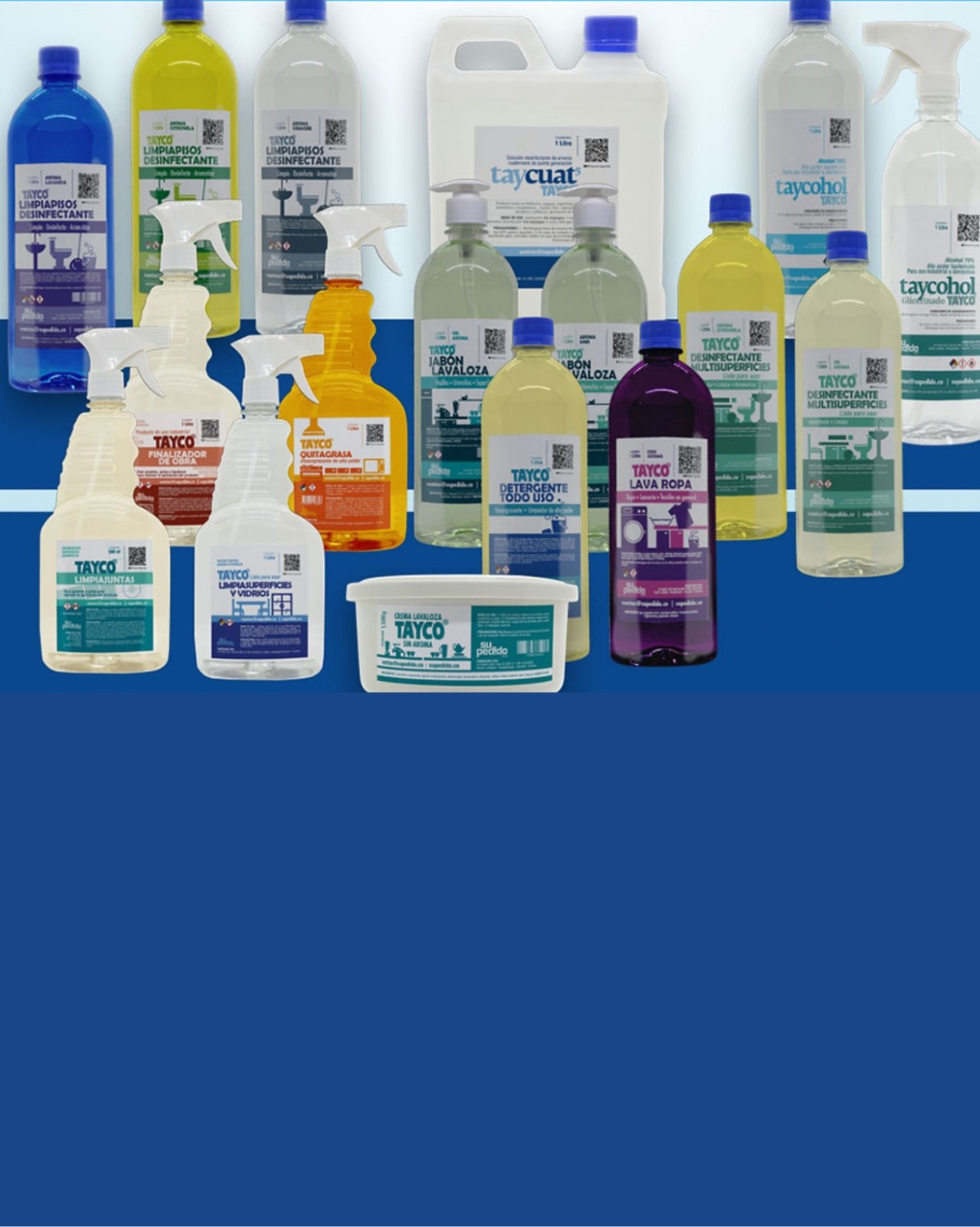 Productos de limpieza y desinfección para la industria de alimentos